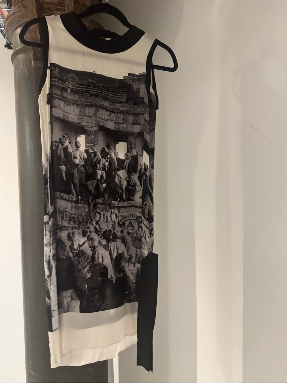 Rare Nili Lotan fall of the Berlin Wall silk dress. 
Original sample